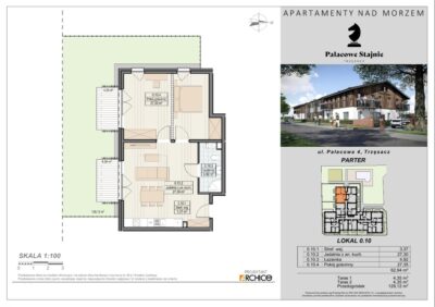 Apartament, 3 pok. Trzęsacz z ogródkiem i basenem
