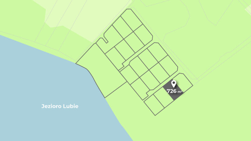 Najpiękniejsze działki nad jeziorem Lubie:)