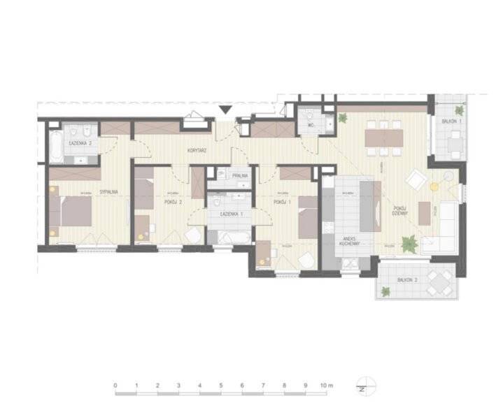 Ekskluzywny apartament taras i balkon Warszewo!