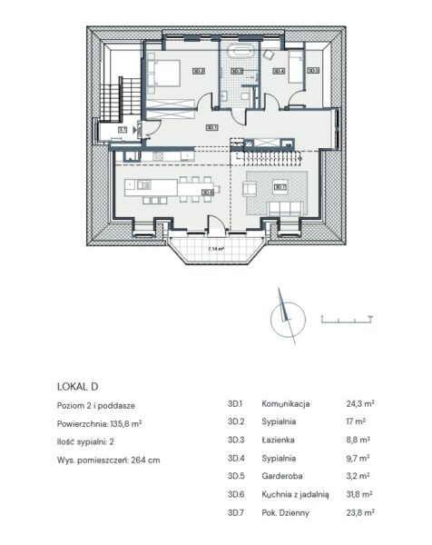 Apartament w willi w starej części Pogodna