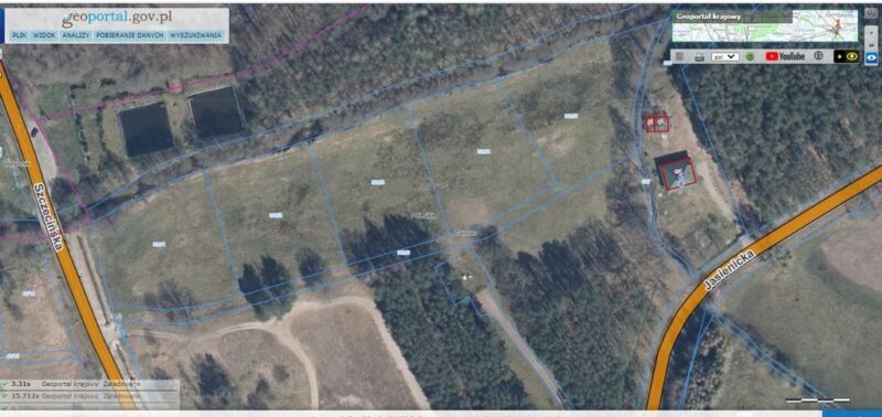 Działka Tanowo,gm.Police 1.74ha,plan-usługi,dr asf
