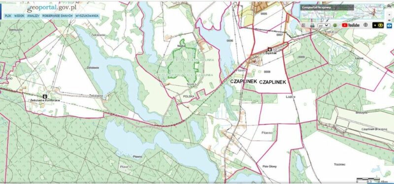 Dz.1.5437ha,Żelisławie,gmCzaplinek,J.Kaleńskie,las
