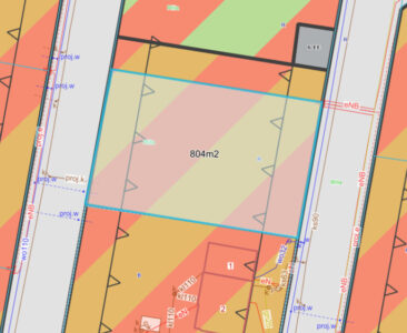 Mierzyn, działka z obowiązującym MPZP.