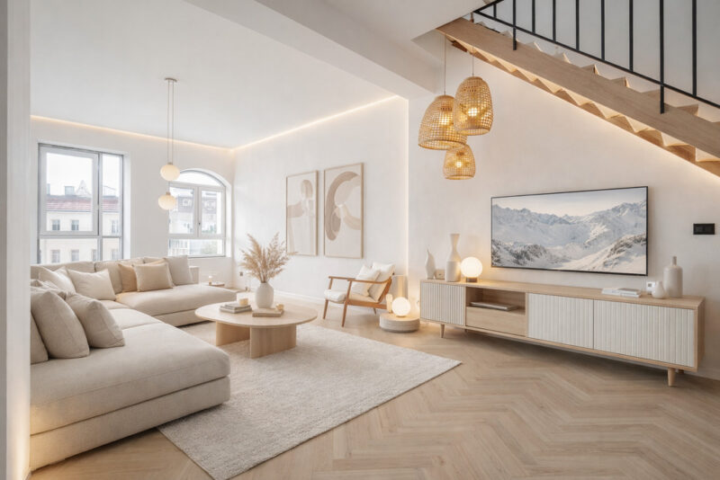 Nowoczesny loftowy apartament w centrum miasta.