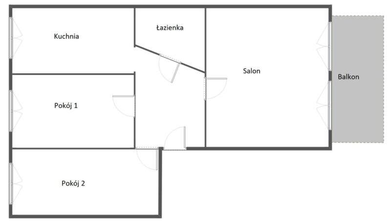 Bukowe, 3 pokoje, cegła, duży balkon