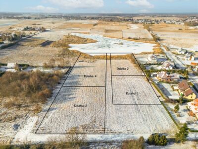 Działka siedliskowa nad rozlewiskiem 4 km od morza