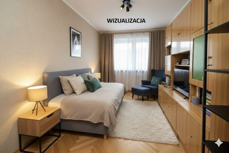 3 pokoje, balkon, miejsce parkingowe za szlabanem