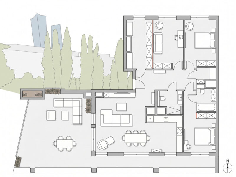 Śródmieście/Penthouse/131 m²/Taras+60 m²/Garaże