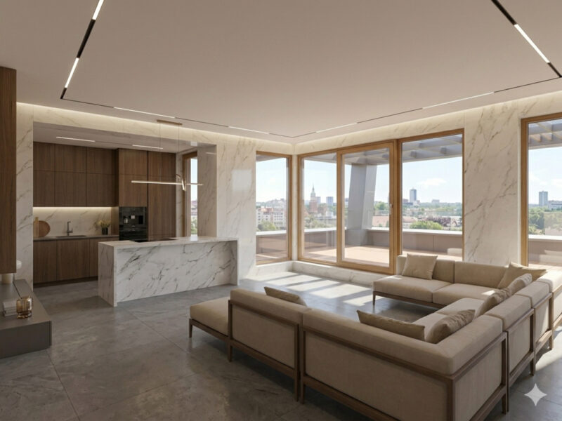Śródmieście/Penthouse/131 m²/Taras+60 m²/Garaże