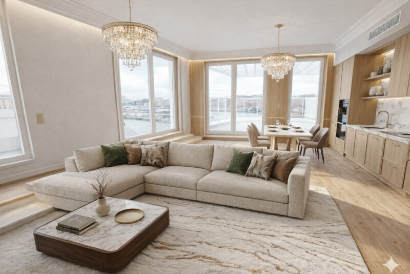 Nowa Przystań .Apartament z dużym tarasem nad Odrą