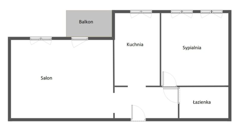 2 pokoje na Niebuszewie, balkon, spół.własnościowe