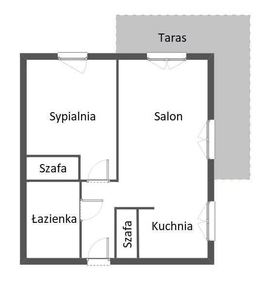 Apartament z miejscem postojowym, taras.