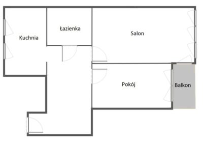 2 pokoje z balkonem blisko Bramy Portowej