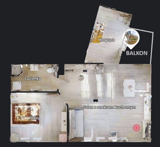 [3D] Apartament 2-poziom. z balkonem, 500m morze