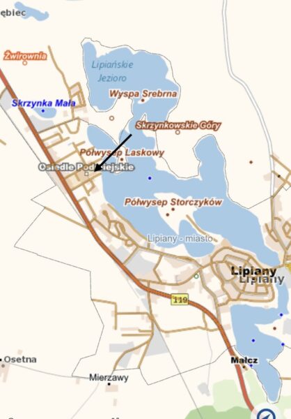 Działka budowlana z linią brzegową jeziora