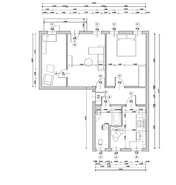 Mieszkanie 3-4 pokoje, balkon, centrum