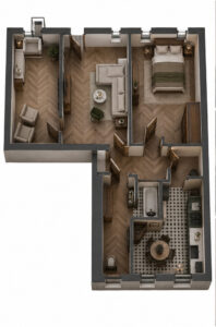 Mieszkanie 3-4 pokoje, balkon, centrum