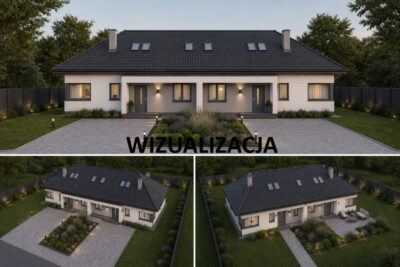 Nowoczesny dom w zabudowie bliźniaczej