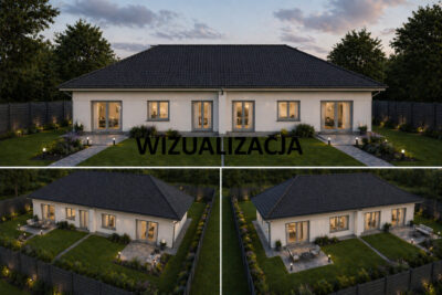 Nowoczesny dom w zabudowie bliźniaczej