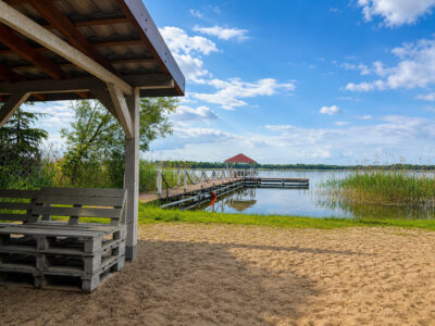 CAŁOROCZNY Dom nad Jeziorem Woświn, prywatna plaża