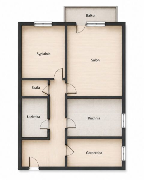2 pokoje | Spółdzielcze | 42m2 | Drzetowo