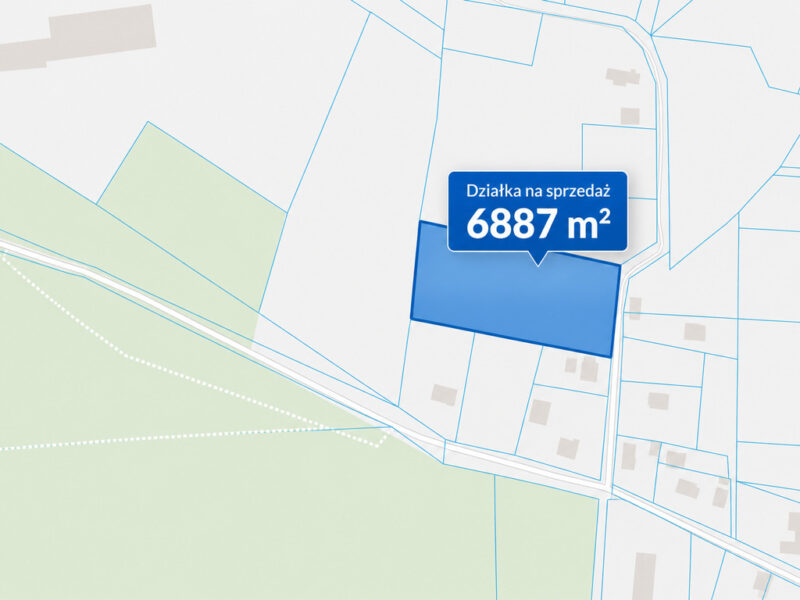 Działka 6887 m² z WZ na 5 domów | Motaniec