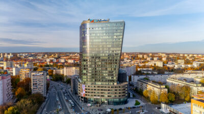 Stylowa kawalerka z balkonem w Hanza Tower!