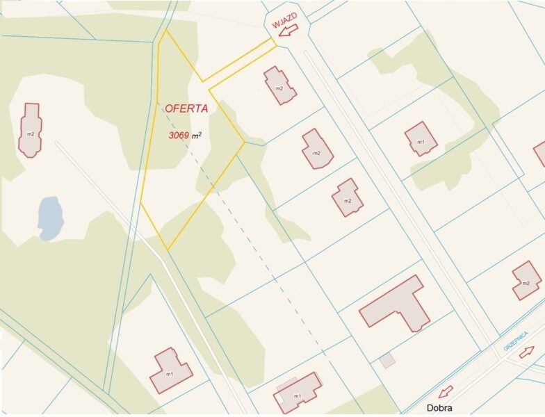 Działka budowlana DWZ, prąd, woda, kan., gaz