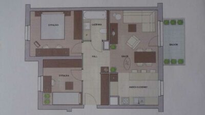 Apartament 3pok.,winda, garaż, balkon - Centrum