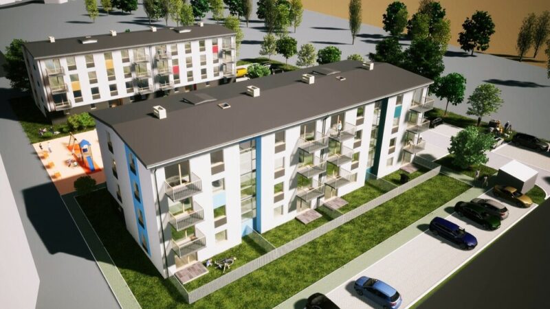 2 działki z PNB dwóch 4-kond. wielorodz. budynków
