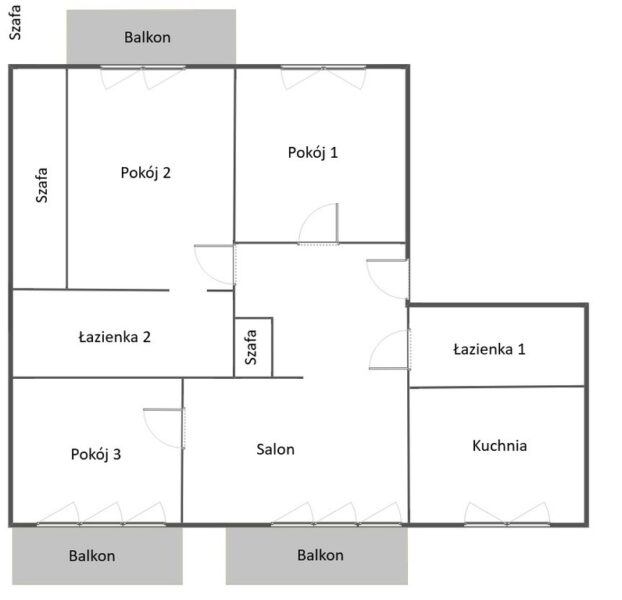 Okazja! 4 pokoje, 3 balkony, 2 łazienki, garaż