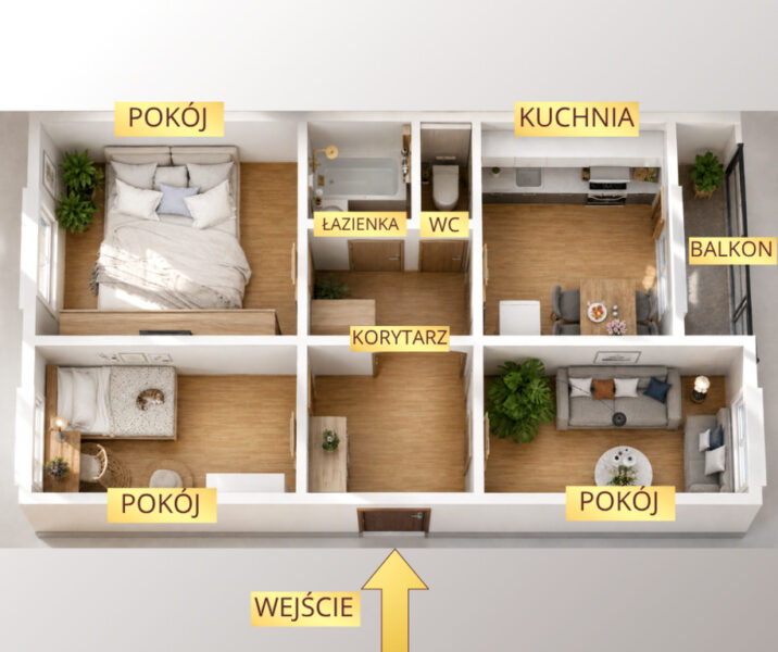63 m² | 3 pokoje | balkon | Pyrzyce |