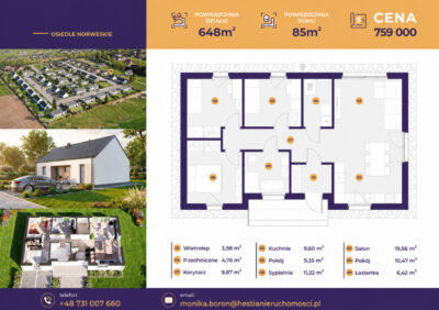 -50 tysięcy! Dom wolnostojący 85 m² działka 648m²
