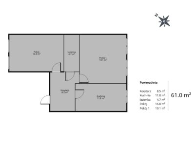 61 m² | 1 piętro | przy Bulwarach| parking