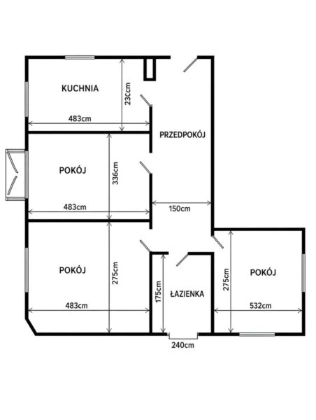 3 pokoje | 68 m² | 1. piętro | balkon