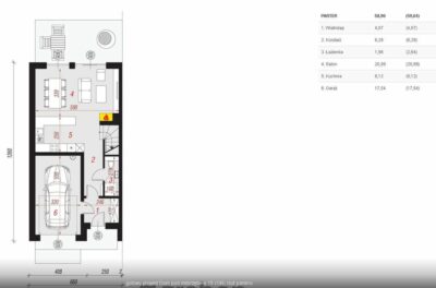 Nowoczesny dom w Kościnie 123m2 bliźniak z garażem