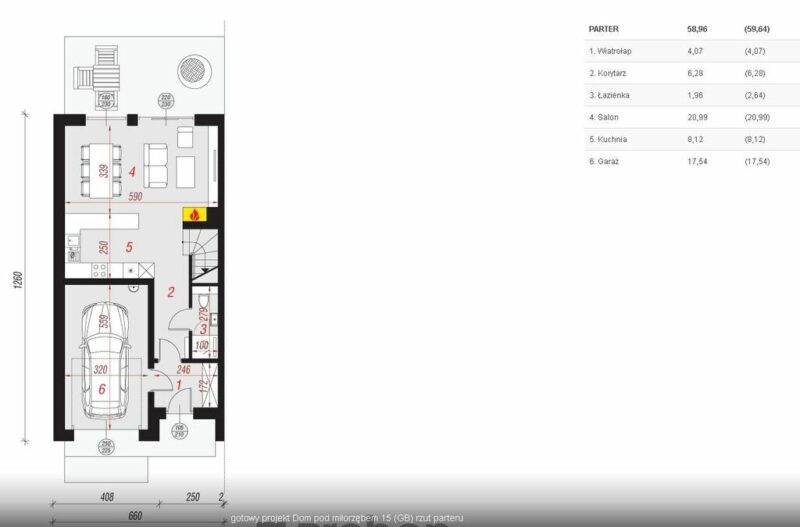 Nowoczesny dom w Kościnie 123m2 bliźniak z garażem