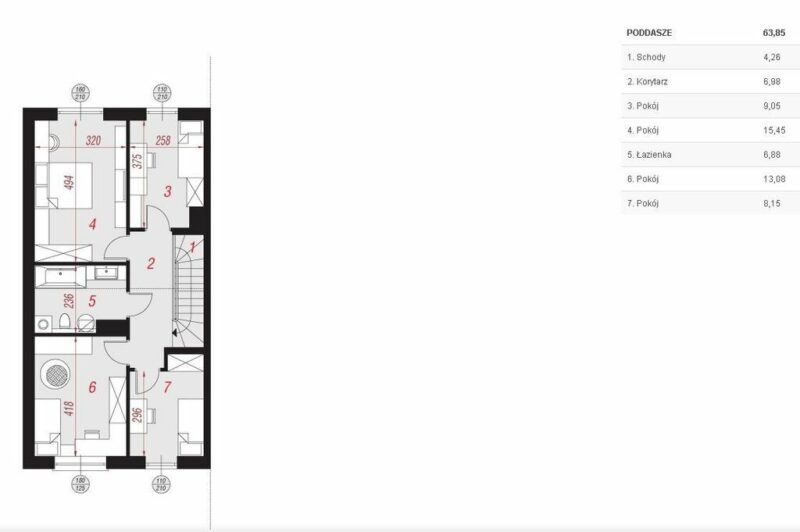 Nowoczesny dom w Kościnie 123m2 bliźniak z garażem