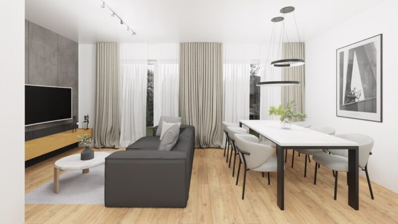 Nowoczesny dom w Kościnie 123m2 bliźniak z garażem