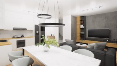 Nowoczesny dom w Kościnie 123m2 bliźniak z garażem