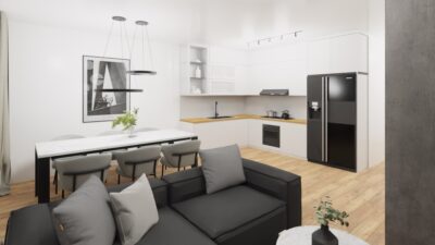 Nowoczesny dom w Kościnie 123m2 bliźniak z garażem