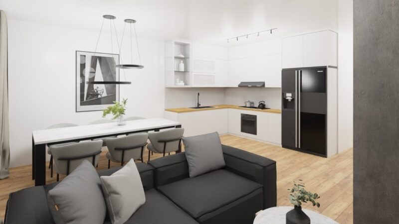 Nowoczesny dom w Kościnie 123m2 bliźniak z garażem