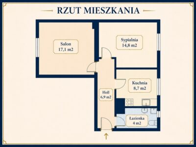 Police Os. Dąbrówka| 2 Pokoje| 51,95 m²| 1 piętro|