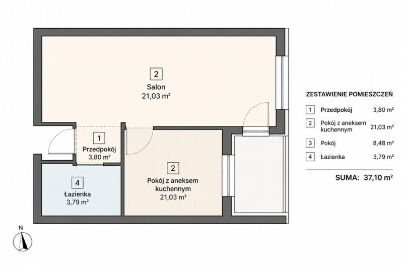 Zawadzkiego nowe mieszkanie z widokiem - balkon
