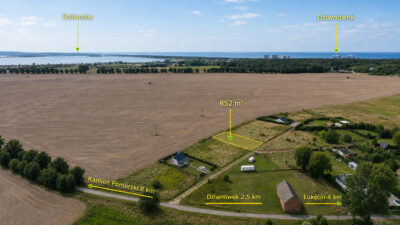 Działka 852 m² w Radawce – MPZP, 2 km od morza, dom lub pensjonat