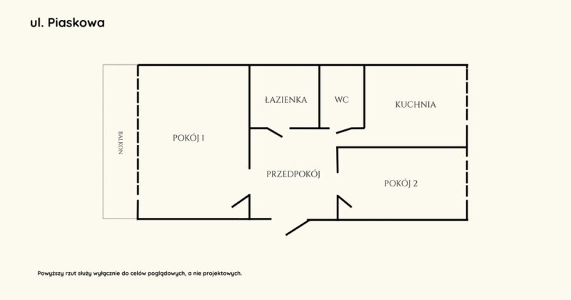 Dwa pokoje w świetnym punkcie Polic - 49,46 m²