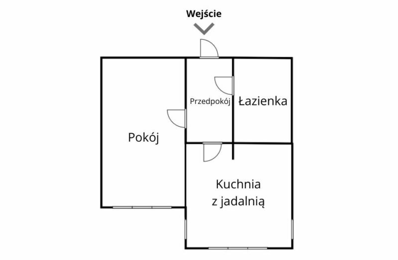 Ładna kawalerka z aneksem jadalnianym