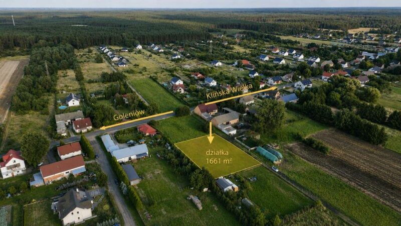 Działka 1661 m² w Rurzycy – warunki zabudowy, dom z garażem