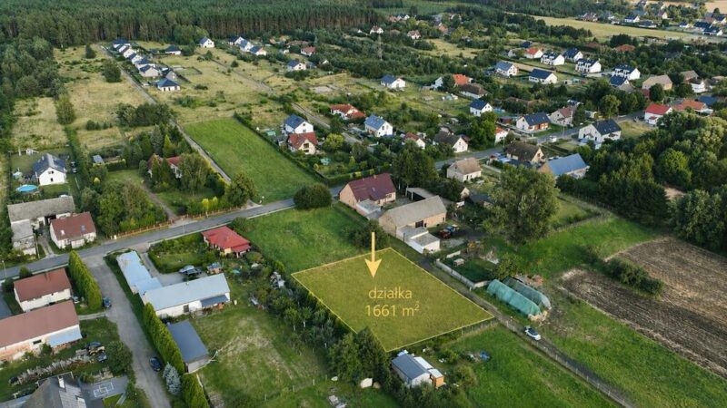 Działka 1661 m² w Rurzycy – warunki zabudowy, dom z garażem