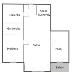 3 pokoje, Skarbimierzyce, duży balkon